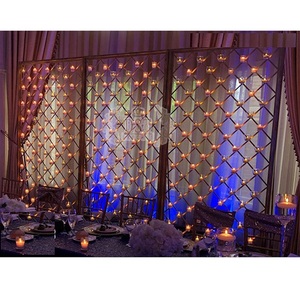 Decoración de escenario de boda en inglés, candelabros de pared modernos para novia y novio, decoración de boda de ensueño, configuración de pared - Product Image 1