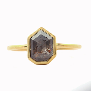 Nueva colección Olid 14K oro amarillo sal natural y pimienta anillo de diamantes joyería única al por mayor - Product Image 1
