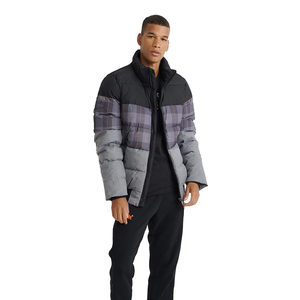 <b>Men's</b> Custom Logo Printed Woolen Puffer <b>Jacket</b> Stand Collar Zipper <b>Casual</b> Winter Wear Made in Pakistan - Product Image 2