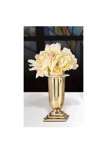 VASE à fleurs d'église en laiton avec support de haute qualité fournitures d'église cuivworld inde - Product Image 2