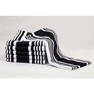 Torchons de cuisine en coton biologique doux et durable, couleur noire, fabricant en vrac, serviettes de thé personnalisées, 100% - Product Image 1