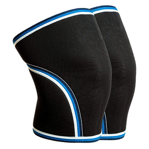 High Quality XL <b>Knee</b> Sleeve <b>Support</b> and <b>Compression</b> 5mm or 7mm Neoprene for Powerlifting Custom Logo for Weightlifters - Product Image 1