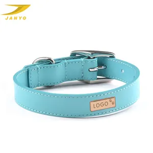 ペット用首輪メーカー DIY カスタムロゴ プライベートラベル ファッション 高級 本革 犬用首輪 - Product Image 3
