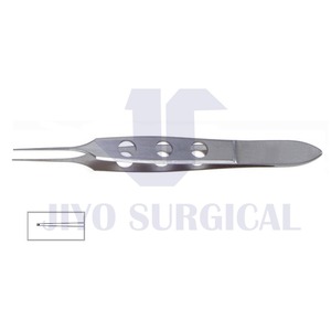 Fórceps de microtejido Bishop de calidad superior 3,50 \ "0,3mm 1x2 dientes Abrazadera de instrumento quirúrgico manual de acero inoxidable - Product Image 6