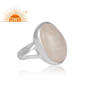 Bague ovale en argent Sterling 925 avec pierres précieuses, pierre arc-en-ciel, lune naturelle, fabrication de bijoux, offre spéciale - Product Image 3