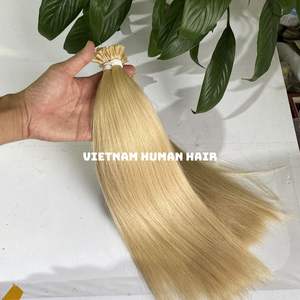 Pelo humano liso de alta calidad, pelo ruso Rubio 613 U/V/I/punta plana, extensión de cabello Remy virgen 100% - Product Image 3