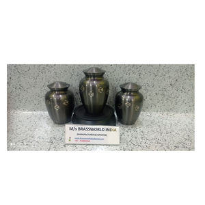 Brassworld อินเดียแอนทราไซต์เกรย์ใส่โกศใส่โลหะสำหรับงานศพสัตว์เลี้ยง - Product Image 1
