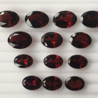 Gemas de granate natural para fabricación de joyas, joyería en todas las formas y tamaños