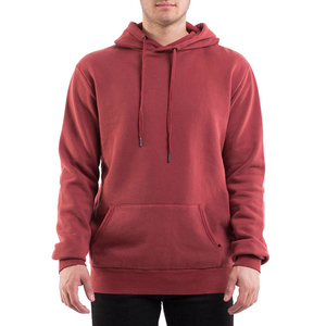 Hot Selling Maroon Color Fleece Pullover <b>Hoodies</b> with Hood and Tightening <b>String</b> Eco-Friendly Unisex Winter Regular Fit - Product Image 2