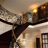 Canada rampe d'escalier en fer forgé avec un design fantaisie