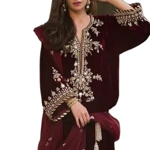 Bom designer étnico paquistanês mulheres trajes da casa de comércio ajm