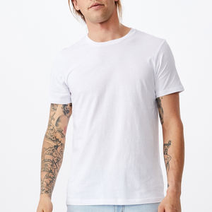 T-shirt à manches courtes pour hommes, en coton pur, de couleur blanche et noir, décontracté, avec tissus de marque, utilisé - Product Image 5