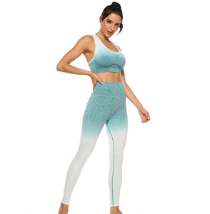 Yoga Set Women Gym Wear Set Suit Best Quality High Waist <b>Seamless</b> <b>Legging</b> & Top Sublimation Gym Wear Set Women Street Wears - Product Image 1
