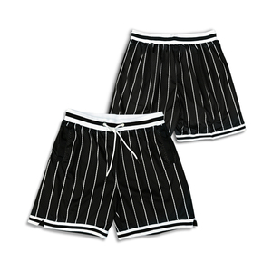 Pantalones cortos Retro de baloncesto para jóvenes, ropa deportiva de Color negro con Logo personalizado - Product Image 4