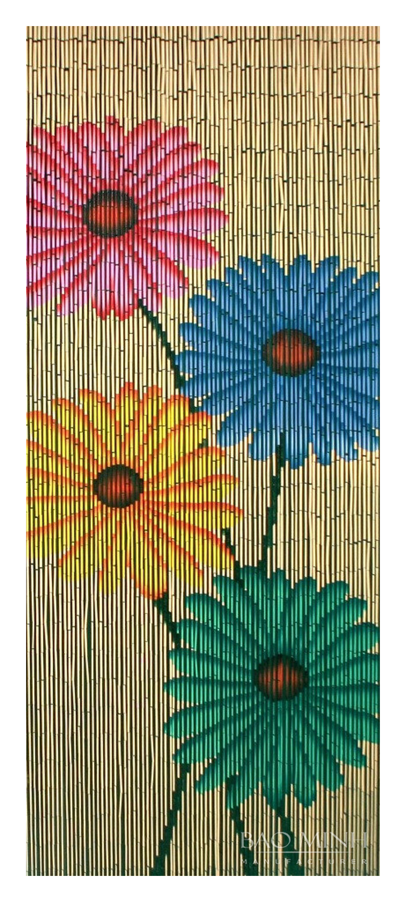 Houten Kralengordijn Bamboe - Natuurlijk Gordijn 50 Strands 50cm X 100cm Voor Deur En Raam