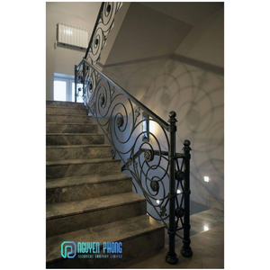 Balustrade d'intérieur vulcanisée pour escaliers, équipement de luxe, balustrade en fer forgé, 2020 - Product Image 3