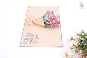 Waratah การ์ดอวยพรแบบพวงตัดด้วยเลเซอร์ทำด้วยมือการ์ดป๊อปอัพสไตล์ความรักหัตถกรรมกระดาษขายดี - Product Image 6