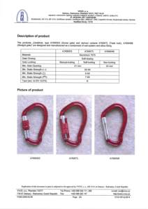 Mosquetón de escalada con bloqueo de tornillo de aluminio en forma de B certificado CE - Product Image 6