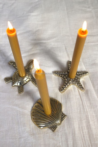 Haute qualité étoile de mer dorée noël décoratif bougeoir décoration de la maison haute qualité bougie pilier titulaire - Product Image 2