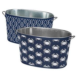 RUST TRIM OVAL VINTAGE PARTY <b>TUB</b> ECO FRIENDLY FOR GIVEAWAYS MEDIUM SIZE CLEAR PARTY <b>TUB</b> - Product Image 2