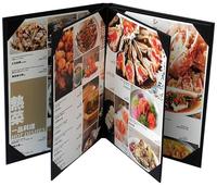 Penjualan Terbaik Folder Menu tahan air kulit sintetis PU di hitam coklat dengan hasil dekoratif rajutan Untuk restoran bar anggur