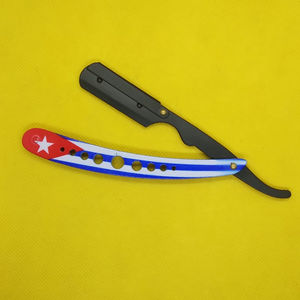 Maquinilla de afeitar profesional de acero inoxidable para peluquero, maquinilla de afeitar de seguridad de una sola hoja con revestimiento de papel desechable para uso corporal de barbas - Product Image 1