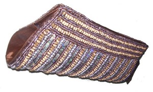 Lowellcraft Satin Beaded Clutch <b>Bag</b> with Sequin Fringe Sparkling Evening Party Purse - Product Image 4
