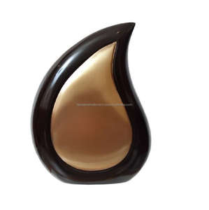 De Metal de alta calidad artesanía gota de lágrima cremación urnas para Uso en adultos con níquel acabado - Product Image 6