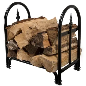 Superior Black Steel Firewood <b>Rack</b> in <b>Heavy</b>-<b>Duty</b> Material with Stylish Design Perfect for Home and Outdoor Firewood Storage - Product Image 6