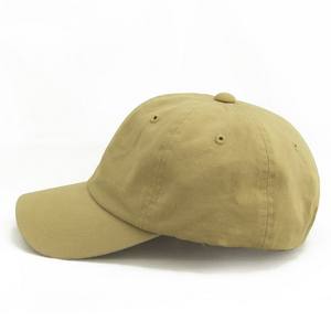 <b>Khaki</b> Cotton Twill <b>Baseball</b> <b>Caps</b> Common Fabric with Blank Design for Customization - Product Image 3