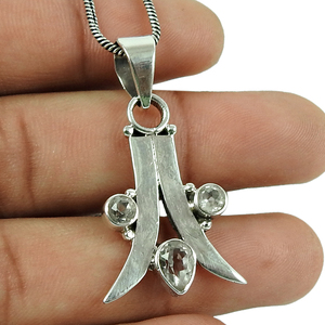Nueva llegada diseño de lujo 925 plata esterlina Zirconia cúbica diseño único colgante de moda joyería hecha a mano precio directo de fábrica - Product Image 1