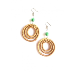 Hot!!! Boucles d'oreilles créatives en bambou et rotin creux/bijoux d'oreilles tissés à la main pour dames 99GD - Product Image 6