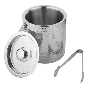Seau à glace isotherme en acier inoxydable de qualité supérieure, à double paroi, entièrement martelé, pour champagne et vin, idéal pour la maison et l'hôtel - Product Image 3