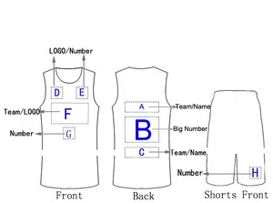 Uniformes de basketball unisexes personnalisés en gros, impression par sublimation, respirants, 100% polyester, séchage rapide, antibactériens - Product Image 6