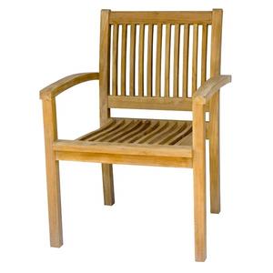 Modern Style Solid Wood TEAK Stackable <b>Chair</b> for Dining Patio Beach Outdoor Courtyard Park Leisure Use - Product Image 2