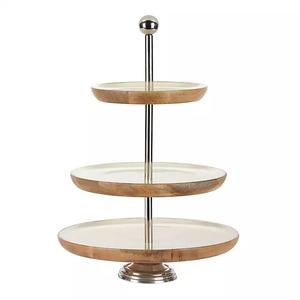 Soporte para Pastel de Dos Niveles, Rectangular, Hecho a Mano, de Lujo, Alta Calidad, Diseño Creativo, Decoración para Bodas, Utensilio para Pastel - Product Image 2