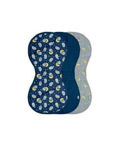 100% organic <b>muslin</b> cotton burp <b>cloths</b> for <b>baby</b> one side printed and other side solid color burp <b>cloth</b> for <b>baby</b> girl - Product Image 2