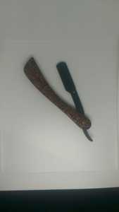 Profesional peluquería corte recto mango de madera de afeitar plegable recto peluquero navaja de afeitar Vintage de corte recto de la garganta - Product Image 3