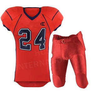 Camisetas de fútbol americano de equipo juvenil de alta calidad personalizadas uniformes transpirables de talla grande con bordado - Product Image 3