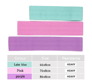 Bandes de résistance élastiques pour fessiers, en coton, tissu pour la gymnastique, prix d'usine, bas quantité minimale de commande - Product Image 6