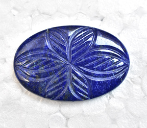 Lapis Lazuli แกะสลักหินสีฟ้า,หินอัญมณีสีฟ้า Cabochons ขายส่ง - Product Image 2