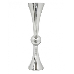 Vase à fleurs de sol en métal nickelé fait main personnalisé, écologique, luxueux, martelé, décoratif, designs élégants, vente en gros - Product Image 5