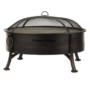 Customized Color <b>Round</b> Top Square Base Metal <b>Fire</b> <b>Pit</b> Rustic Finished Wholesale <b>Fire</b> <b>Pit</b> Affordable Metal <b>Fire</b> <b>Pit</b> - Product Image 2