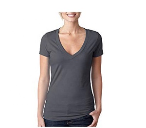 Camiseta de algodón orgánico para mujer OEM gran cantidad liso Color sólido en blanco cuello redondo Camiseta al por mayor superventas - Product Image 3