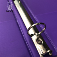 Carpeta de Anillas de Vinilo PVC de Colores Surtidos Leos, Carpeta de Anillas Resistente con 3 Anillas, Impresión de Logotipo Personalizado, Se Aceptan Tamaños Personalizados, Oficina/Escuela