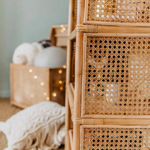 Bibliothèque de canette Vintage en rotin, bibliothèque de canne en rotin faite au Vietnam, offre spéciale - Product Image 4