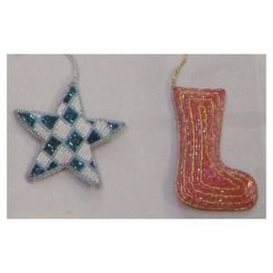 Christmas Hanging Ornament Beautiful Star & Stocking Shape Products - Product Image 1
