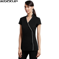 Tunique de spa pour femmes en coton polyester lin, taille plus, personnalisée