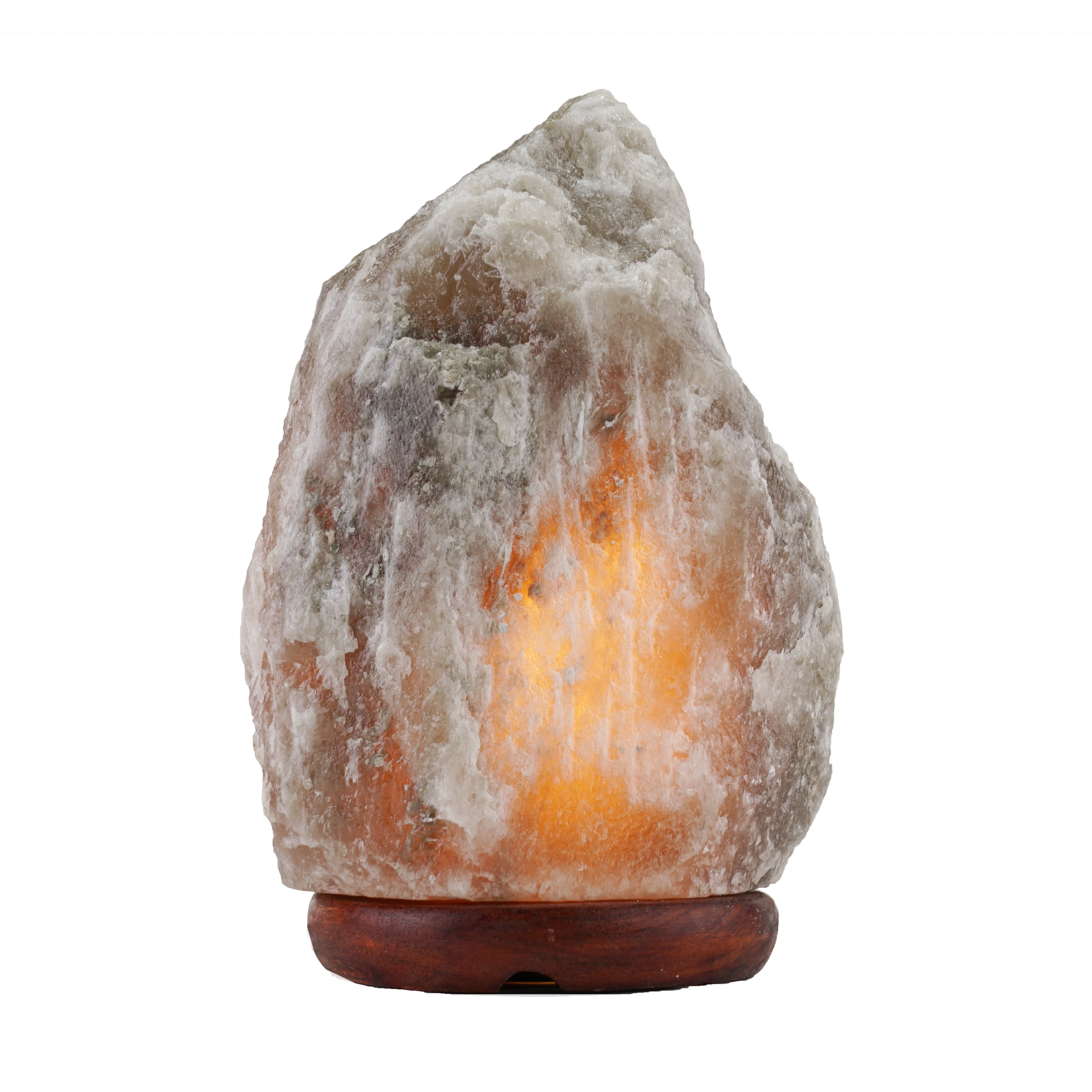 New Product Himalayan Salt Lamps Grey Large Size Rock Salt Lamp Natural Shape hand carved with dimmer switch and bulb