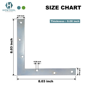 Hỗ Trợ Sửa Chữa Phẳng Hình Chữ L Sửa Chữa <span class=keywords><strong>T</strong></span>ấm Góc Nẹp Kim Loại 8 "X1" - Product Image 2